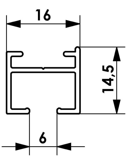 Simple 155 aluminiowa szyna sufitowa szkocka stal