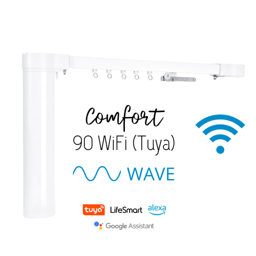 Karnisz elektryczny Comfort 90 WiFi (Tuya)  WAVE o zwiększonej wytrzymałości