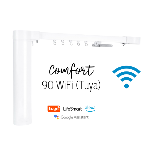Karnisz elektryczny Comfort 90 WiFi (Tuya) o zwiększonej wytrzymałości
