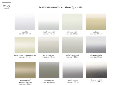 Żaluzja ALUMINIOWA 35mm Barion