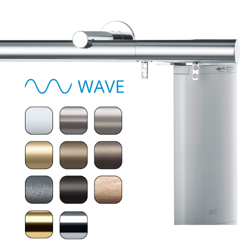 Karnisz elektryczny Büsche 28mm WAVE pod silnik Mio Decor / Somfy / Motionblinds / Forest