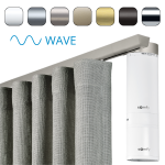 Karnisz elektryczny Büsche PUR TECDOR WAVE pod silnik Mio Decor / Somfy / Motionblinds / Forest