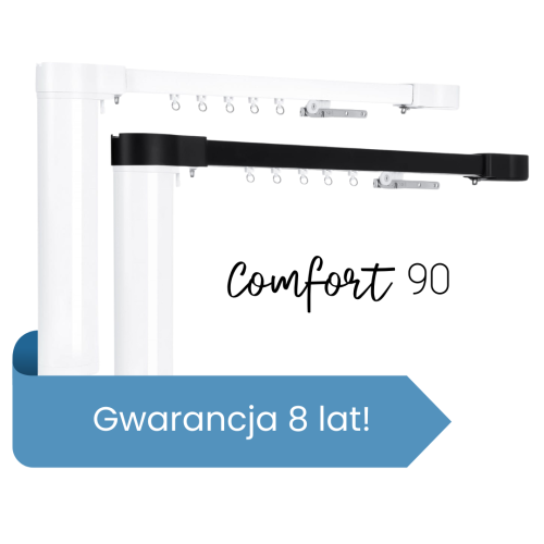 Karnisz elektryczny Comfort 90 o zwiększonej wytrzymałości