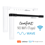 Karnisz elektryczny Comfort 90 WiFi (Tuya)  WAVE o zwiększonej wytrzymałości