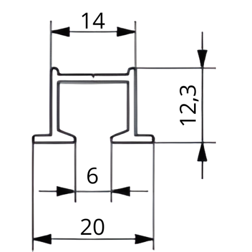 Simple 320 RE aluminiowa szyna podtynkowa biała