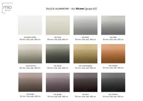 Żaluzja elektryczna ALUMINIOWA 50mm Barion Comfort